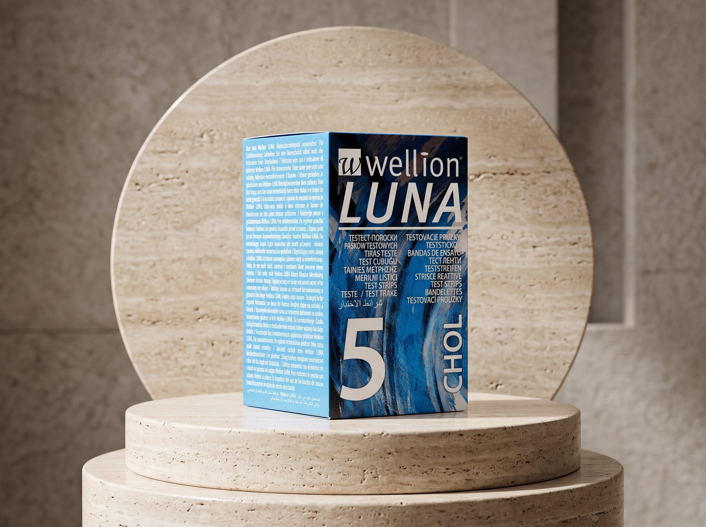 Wellion LUNA Cholesterol Test Strips – 5 Strips